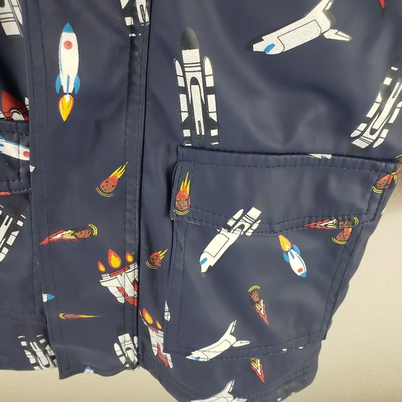 Korango Rain Jacket Rocket Spaceship Unisex Size 3Y - Picture 2 of 8